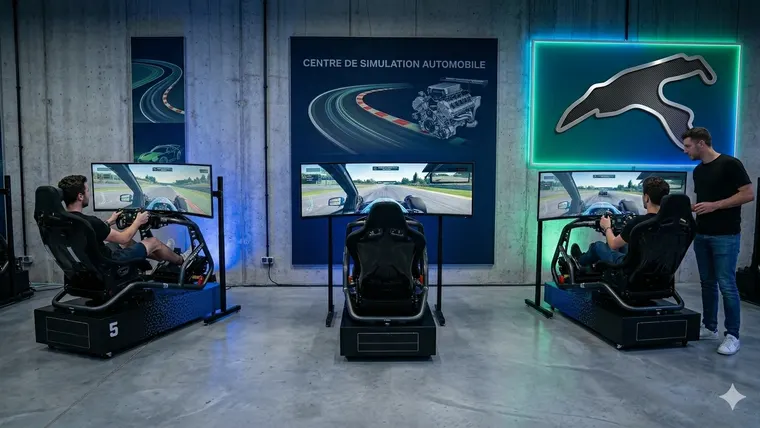 Cockpit de simulateur de Formule 1 immersif à Paris